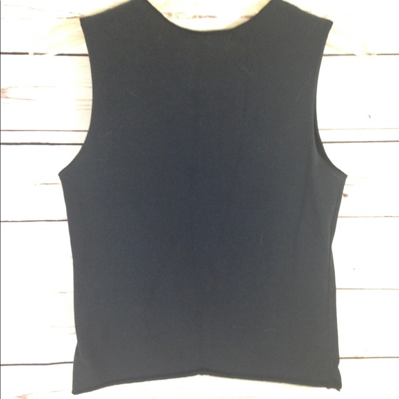 SOLD ~ IBasix USA Black CutOut Top with White Goth - Picture 4 of 6